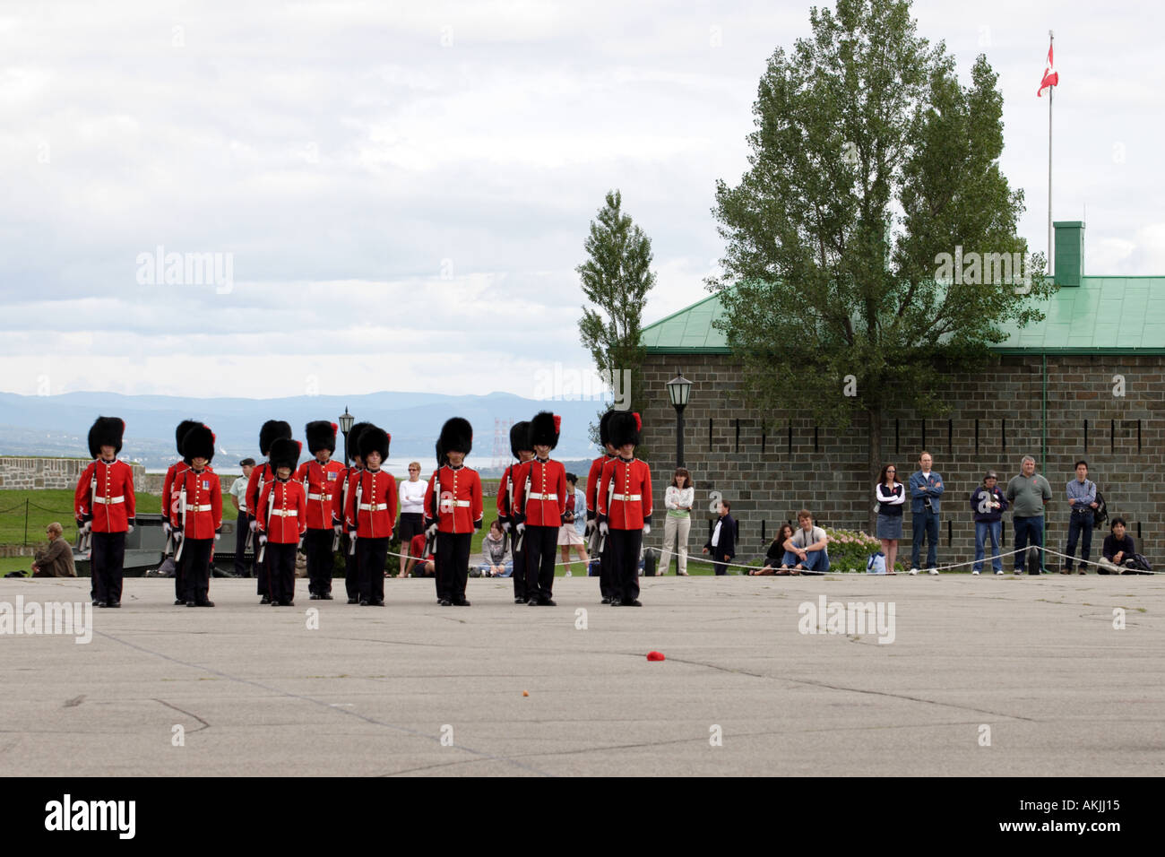Changing of the Guard at the Citadel in Quebec City Canada Stock Photo