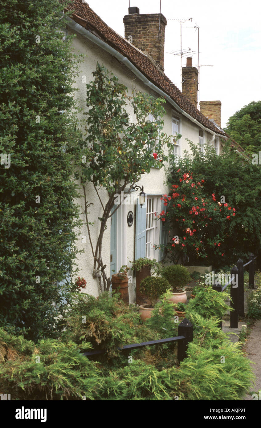 Cottages on Pilgrims Row, Westmill, Hertfordshire, England, UK Stock Photo