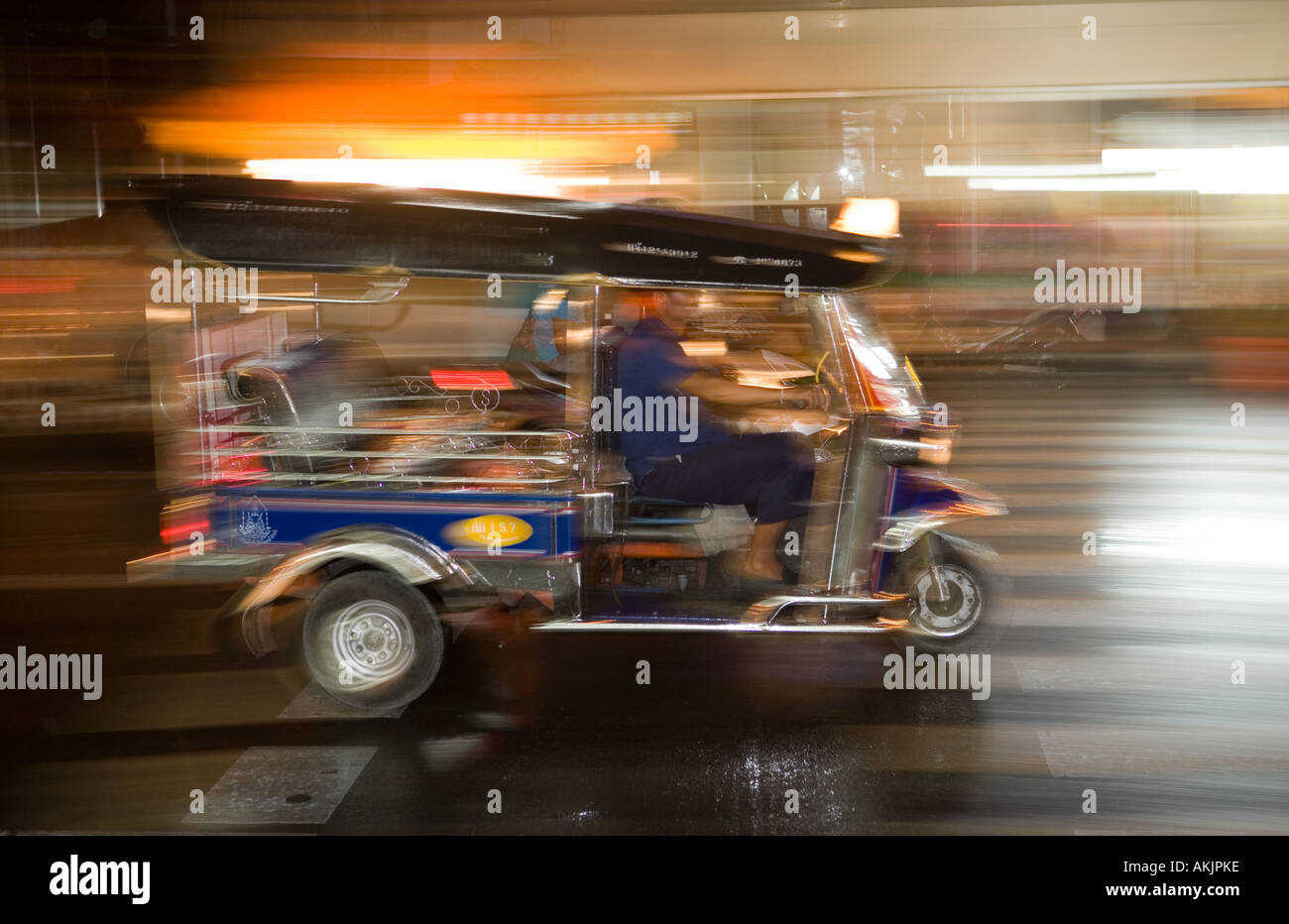 Close up of a tuk-tuk, Bangkok Thailand Stock Photo