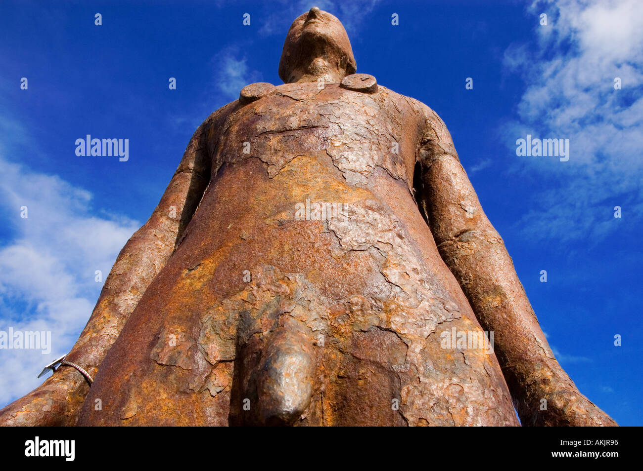 Antony Gormley statue at Crosby beach Liverpool Merseyside UK Stock