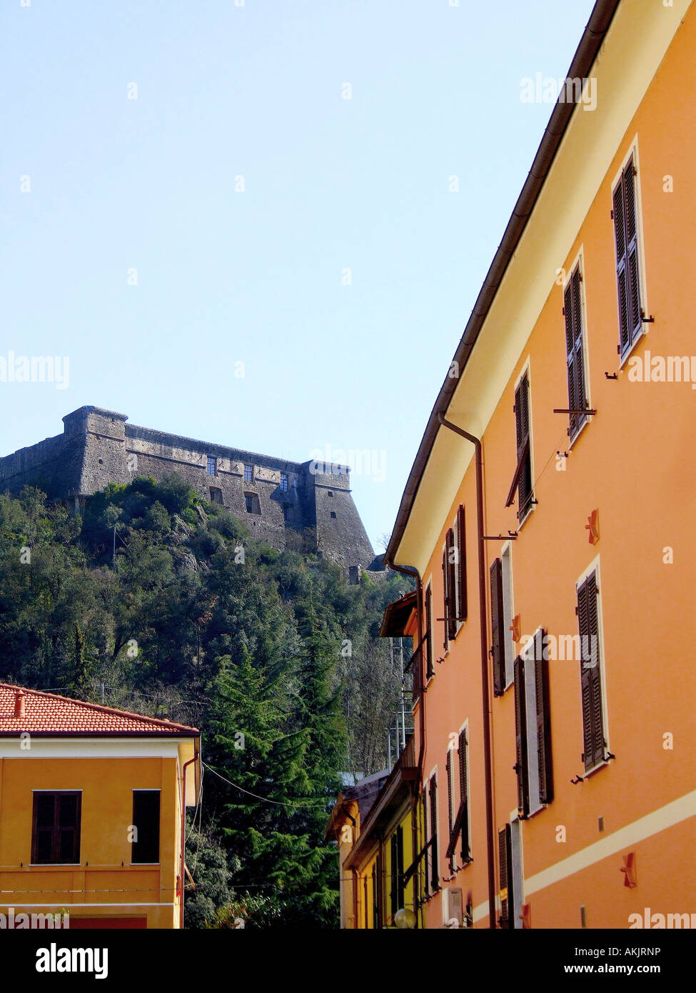 Brunella castle, Aulla, Tuscany, Italy Stock Photo