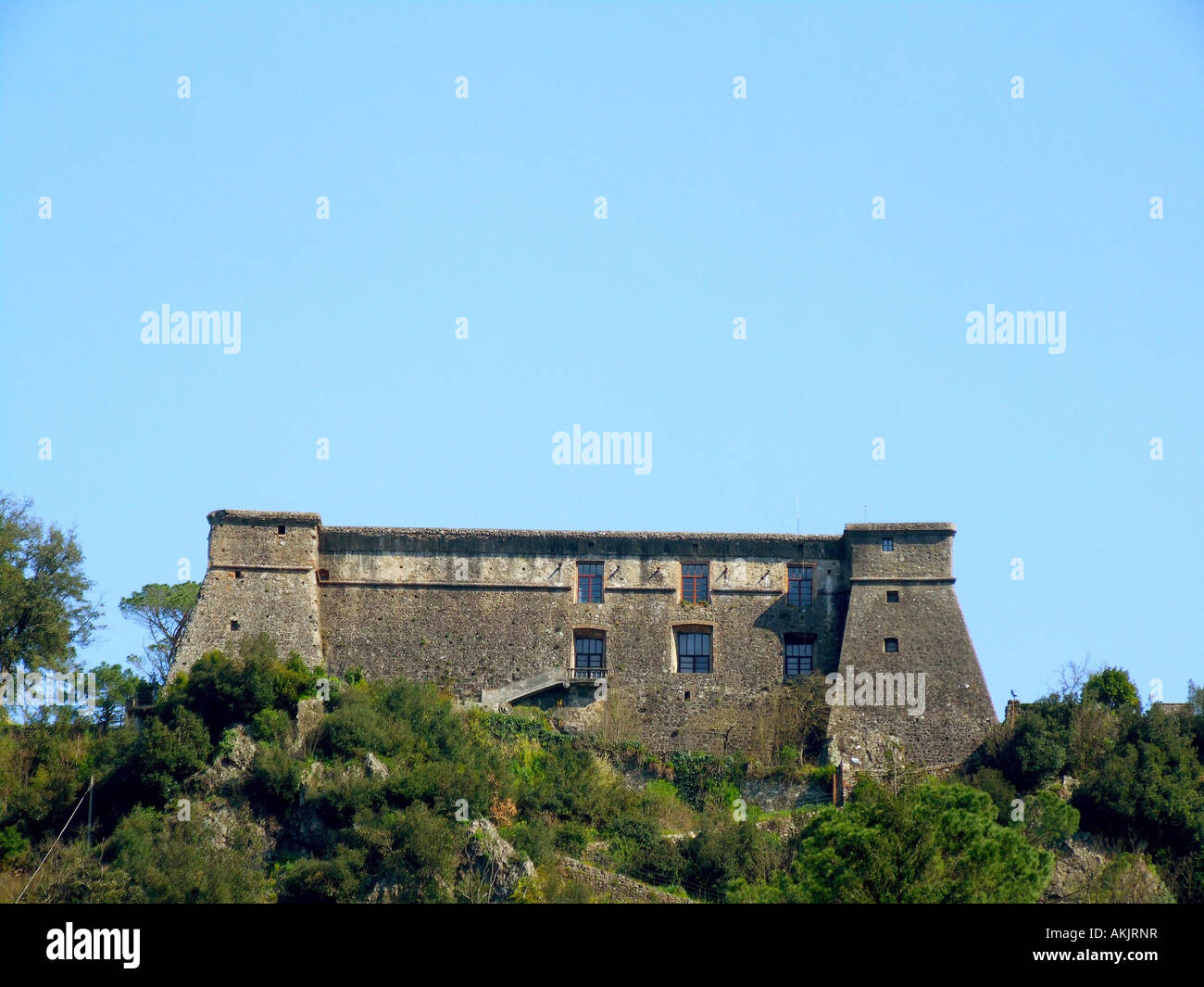 Brunella castle, Aulla, Tuscany, Italy Stock Photo