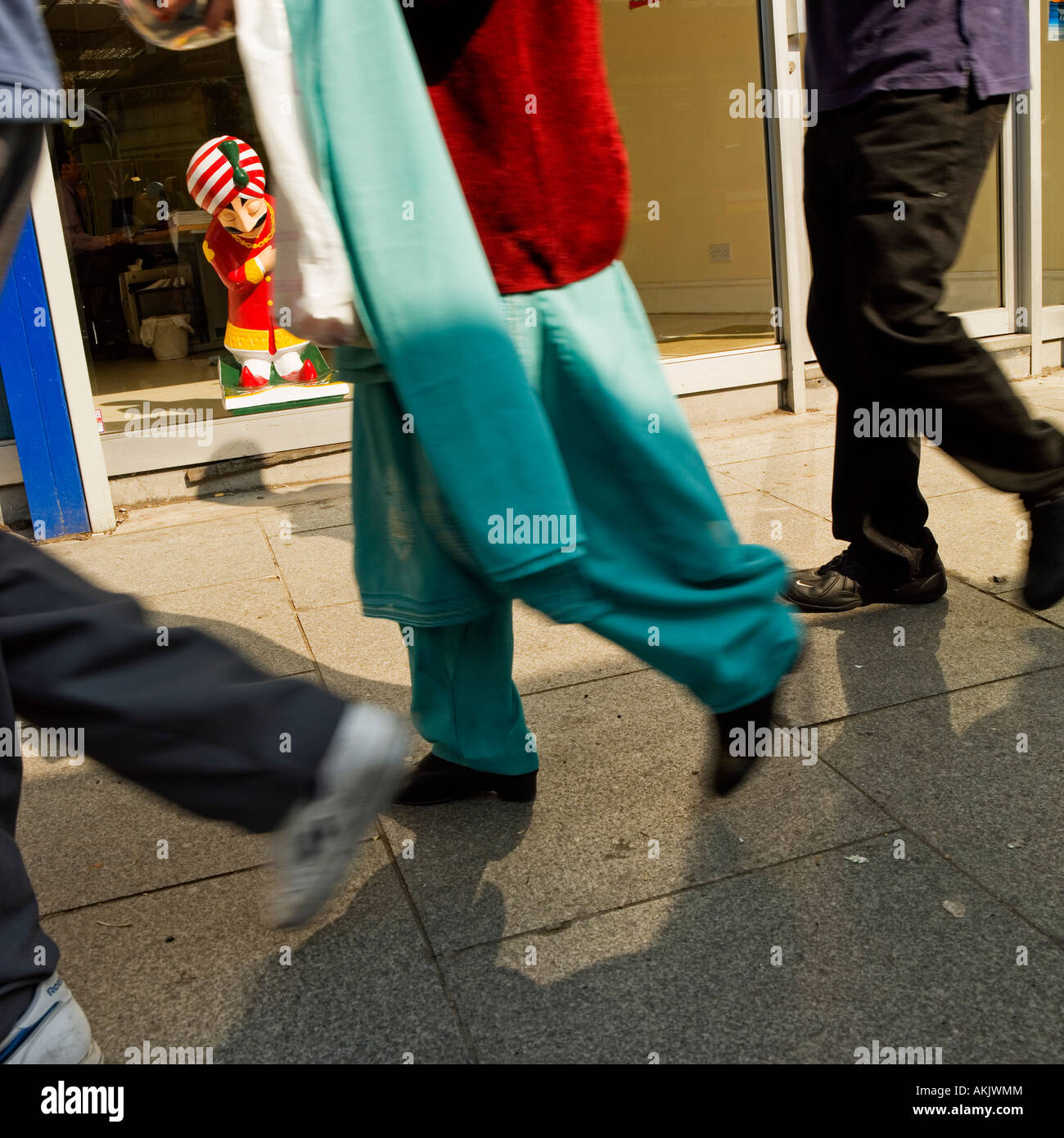 high street retail Southall West London no model release required crop means no one recognizable Stock Photo