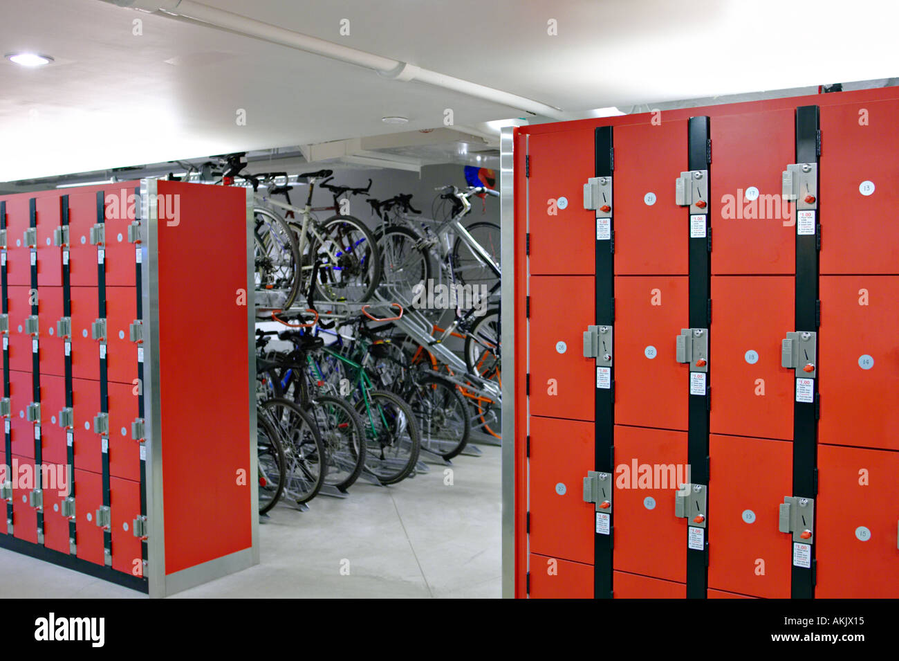 PARKS Chicago Illinois Millennium Park bicycle station features bicycle