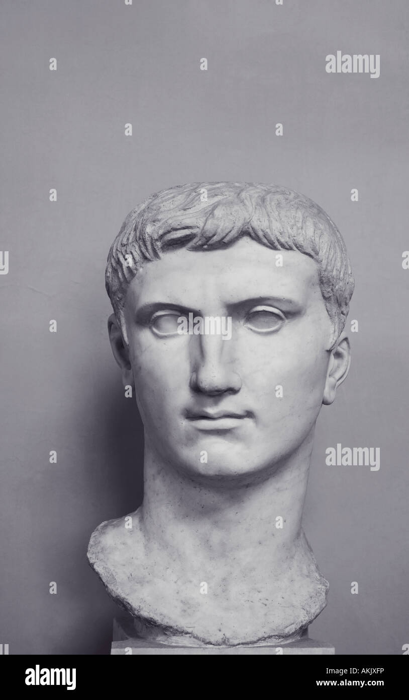 Colossal head of Augustus, Chiaramonti Vatican Museum, Italy Stock ...