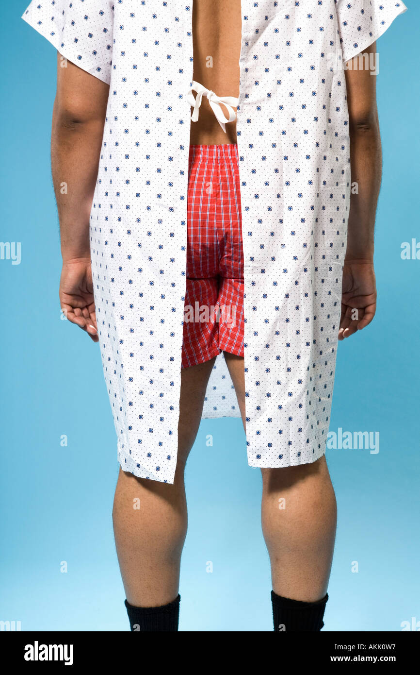 Rear view hospital gown hi-res stock photography and images - Alamy