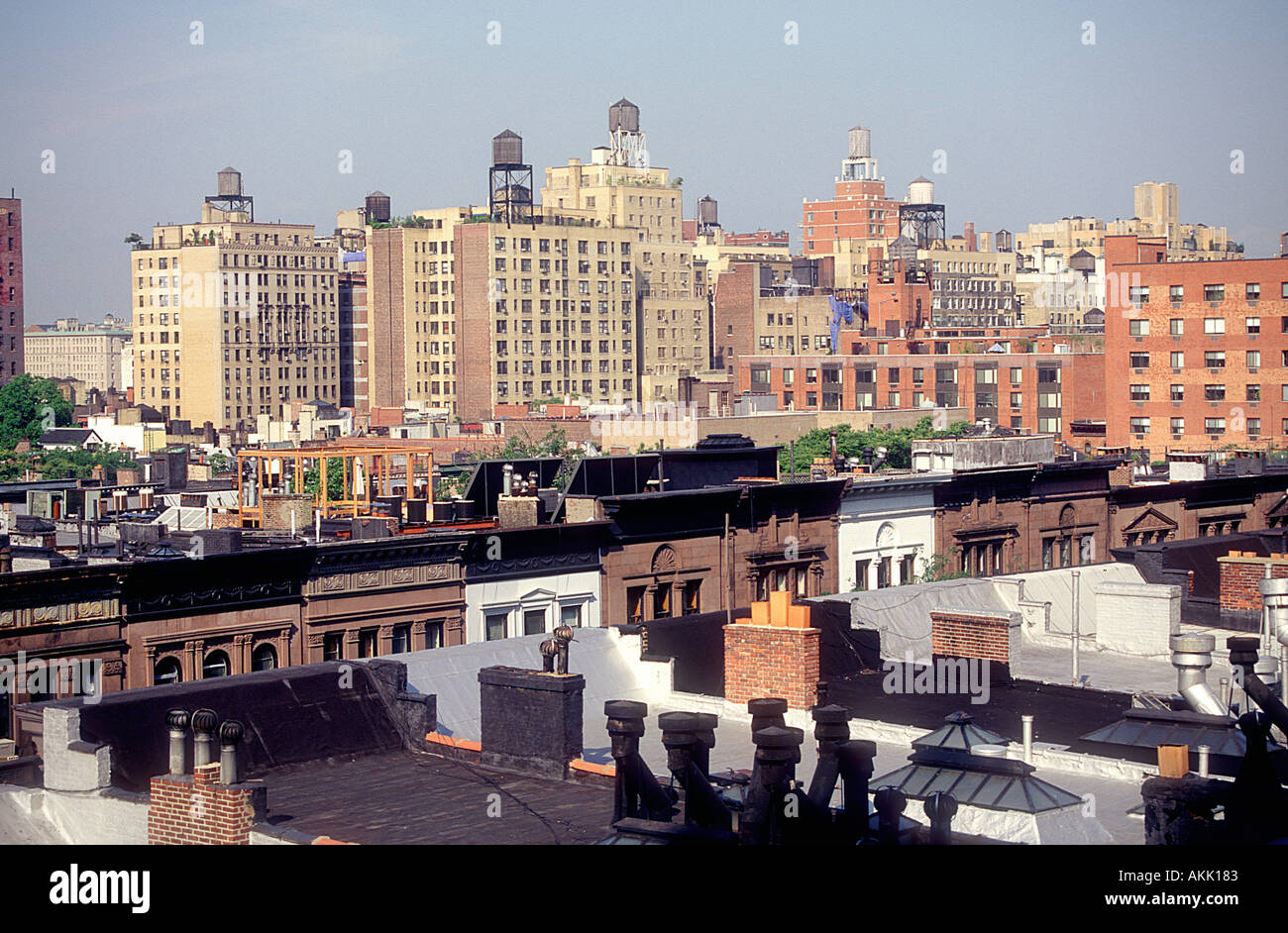 New York City Upper West Side Rooftops NYC USA Stock Photo Alamy