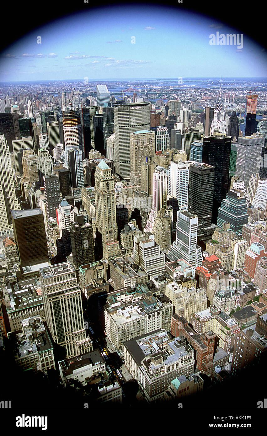 Aerial view of midtown manhattan hi-res stock photography and images ...
