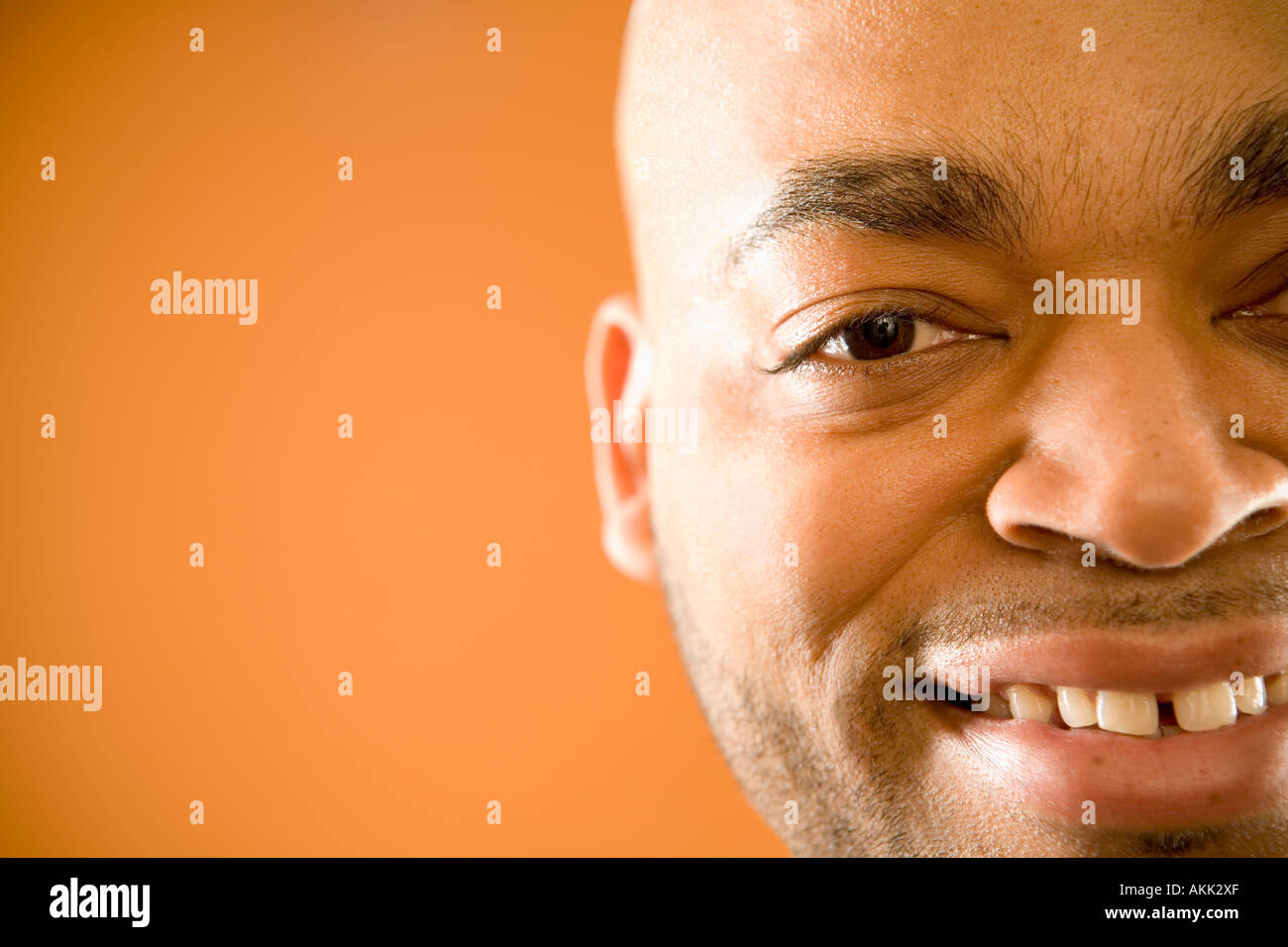 Close up portrait of man smiling Stock Photo