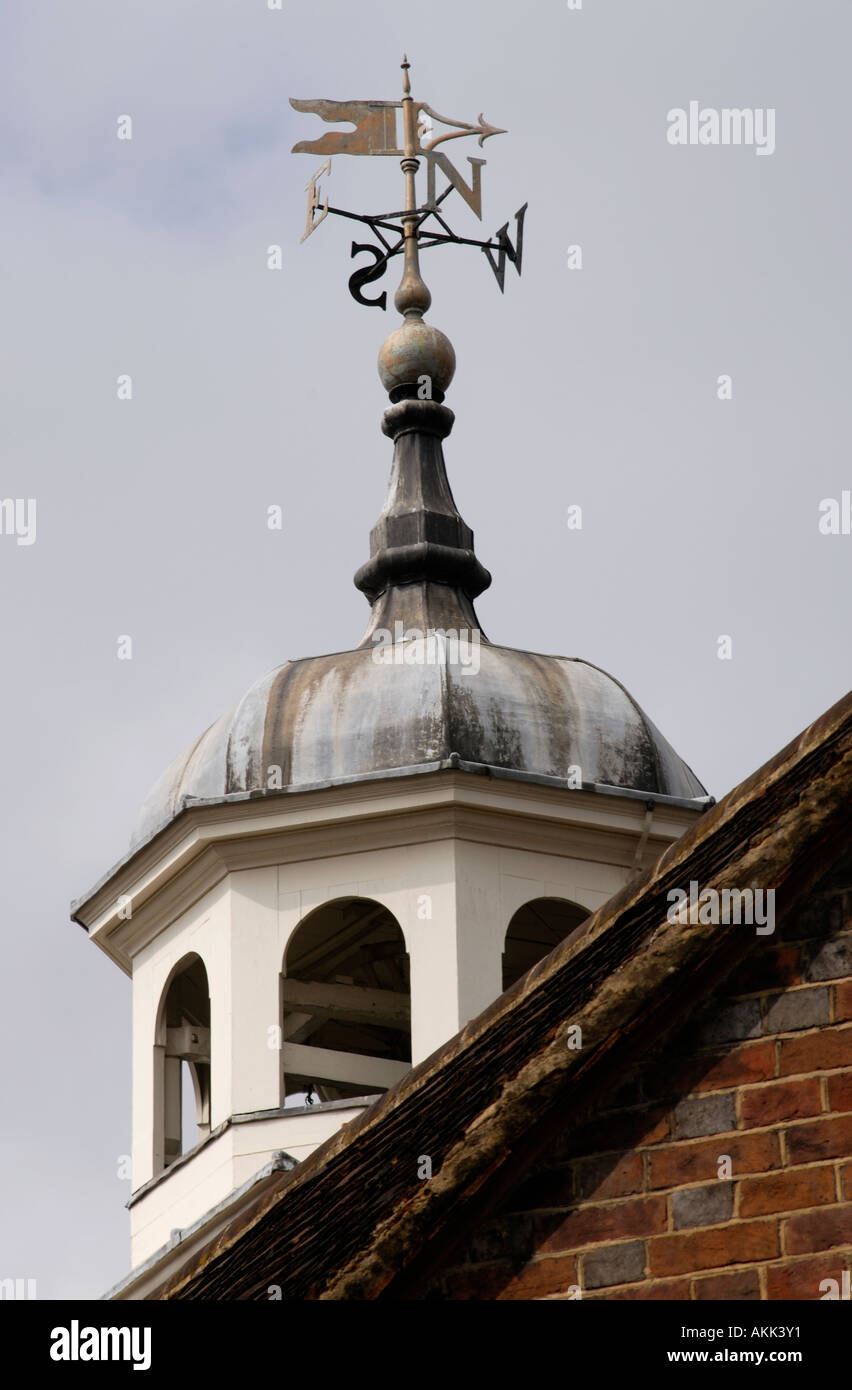 Cupola and weather vane on the top of the church of King Charles the Martyr Stock Photo