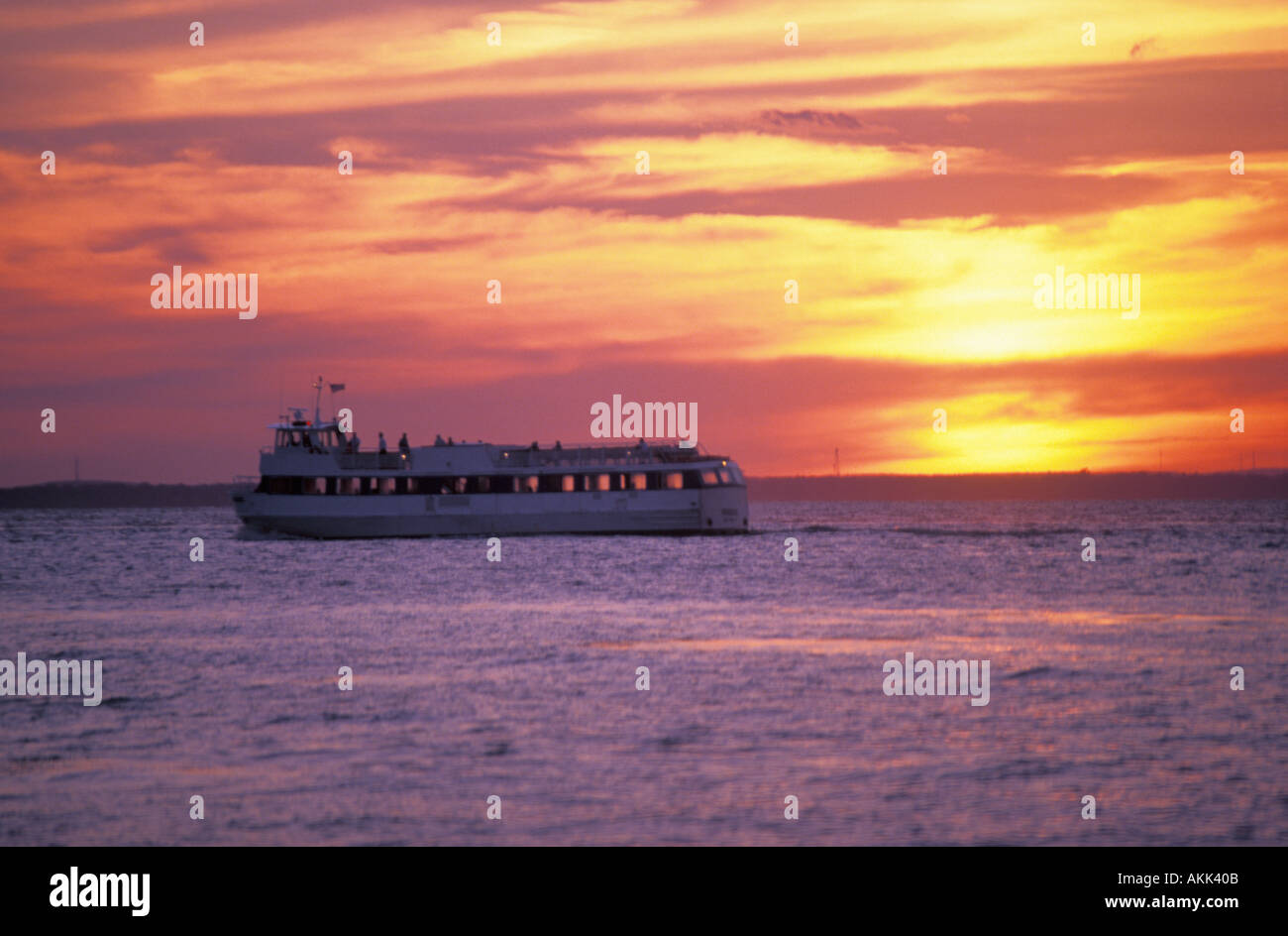 Long Island Ferry To Fire Island New York USA Stock Photo Alamy