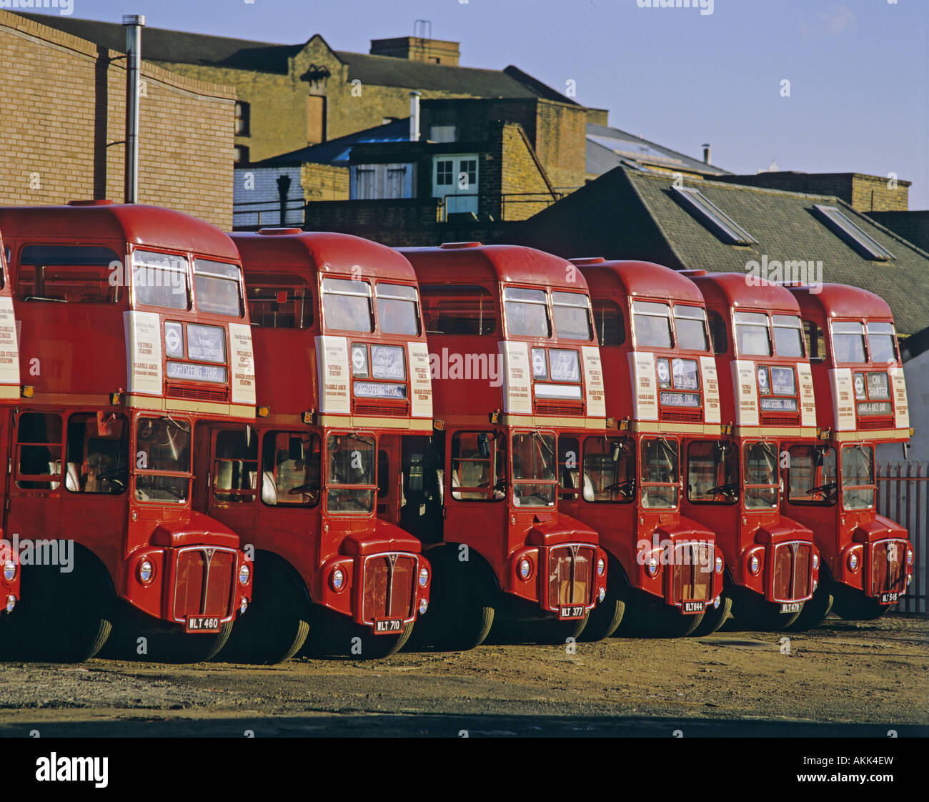 London Transport Bus Depot Stock Photos & London Transport Bus Depot
