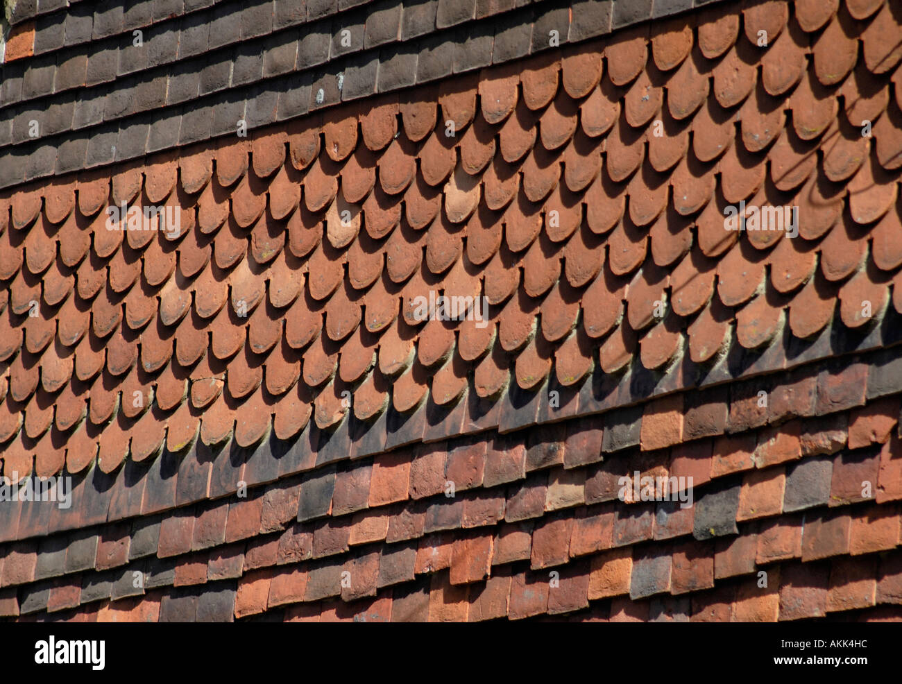 Tile hung house walls are a common site in villages in Kent Here curved
