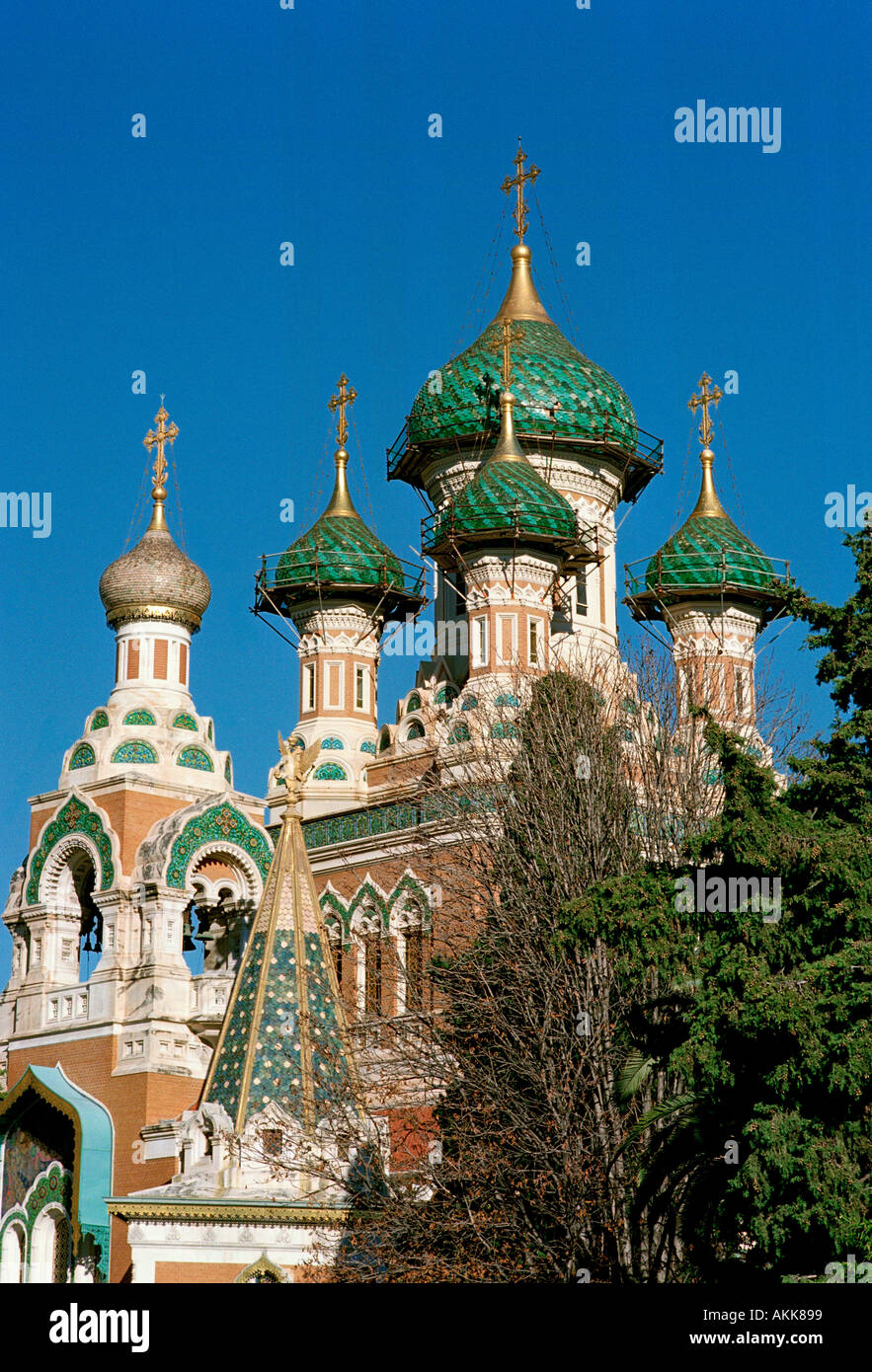 Nice Cote d'Azur France The onion domes of the Russian Orthodox