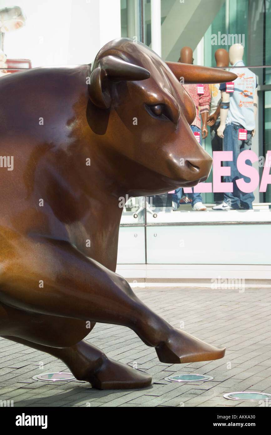 Statue of a Bull "Bull Ring" Birmingham England Stock Photo - Alamy