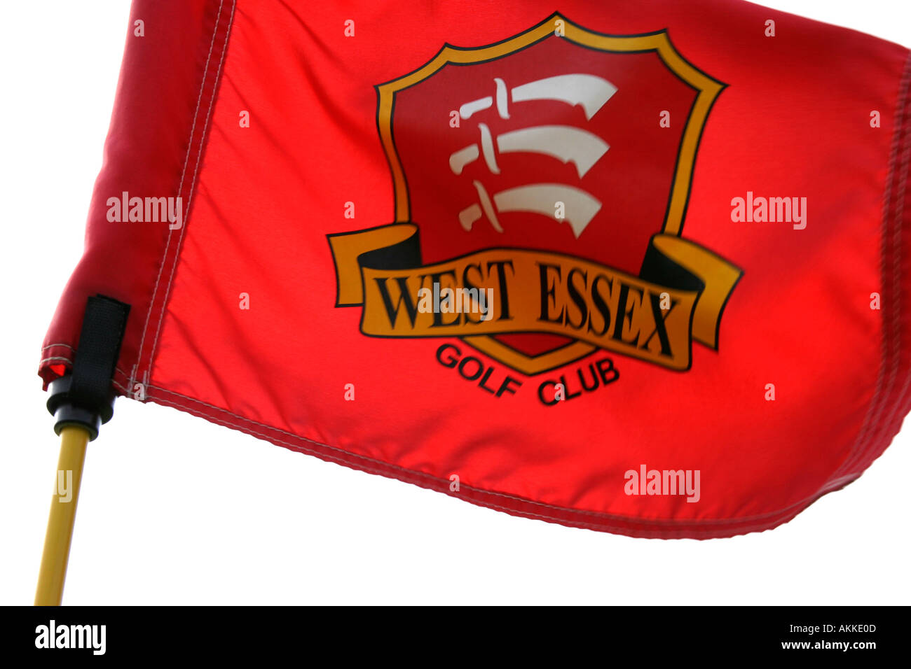 Red golf flag Stock Photo Alamy