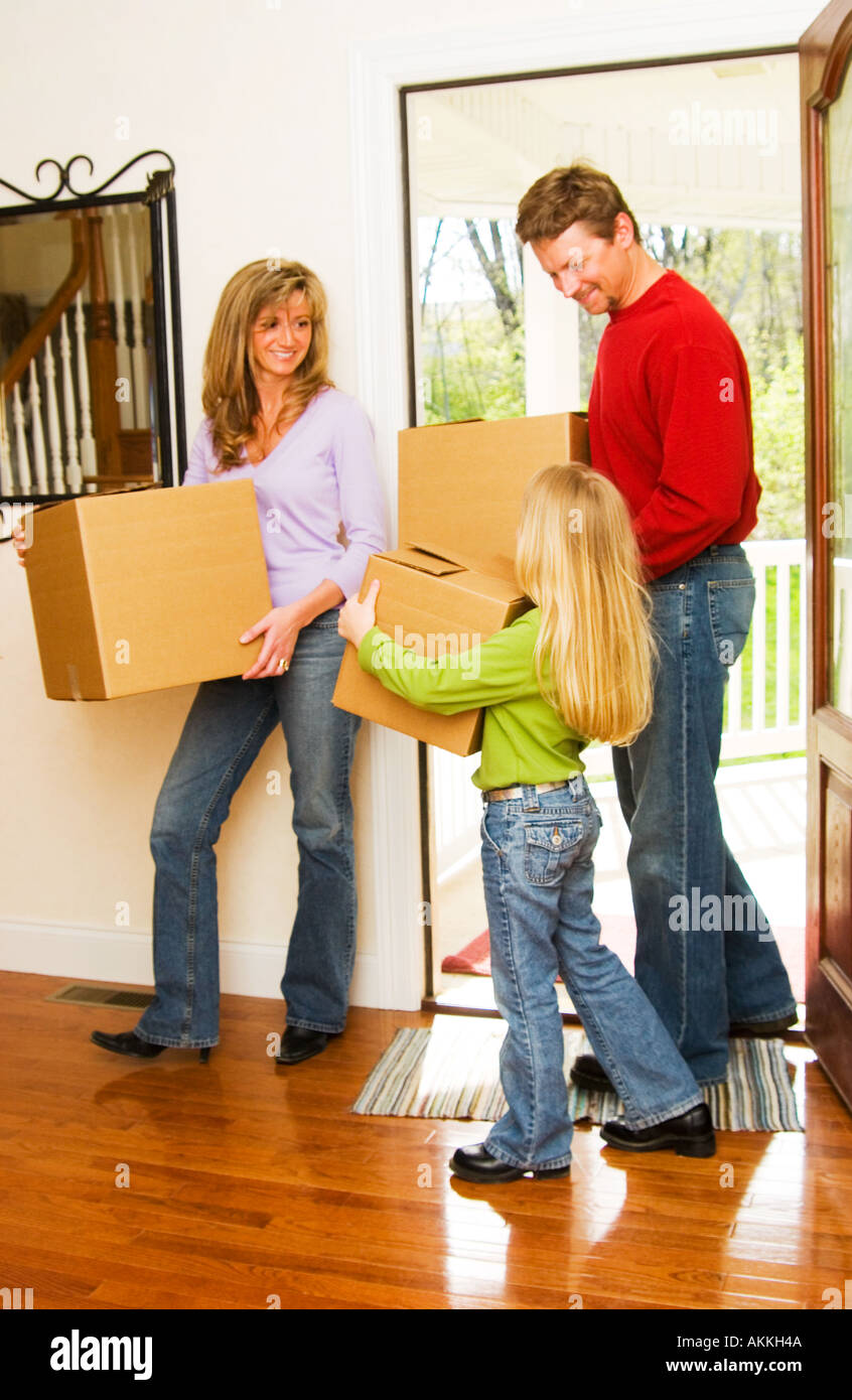 Adult lady moving house hi-res stock photography and images - Alamy