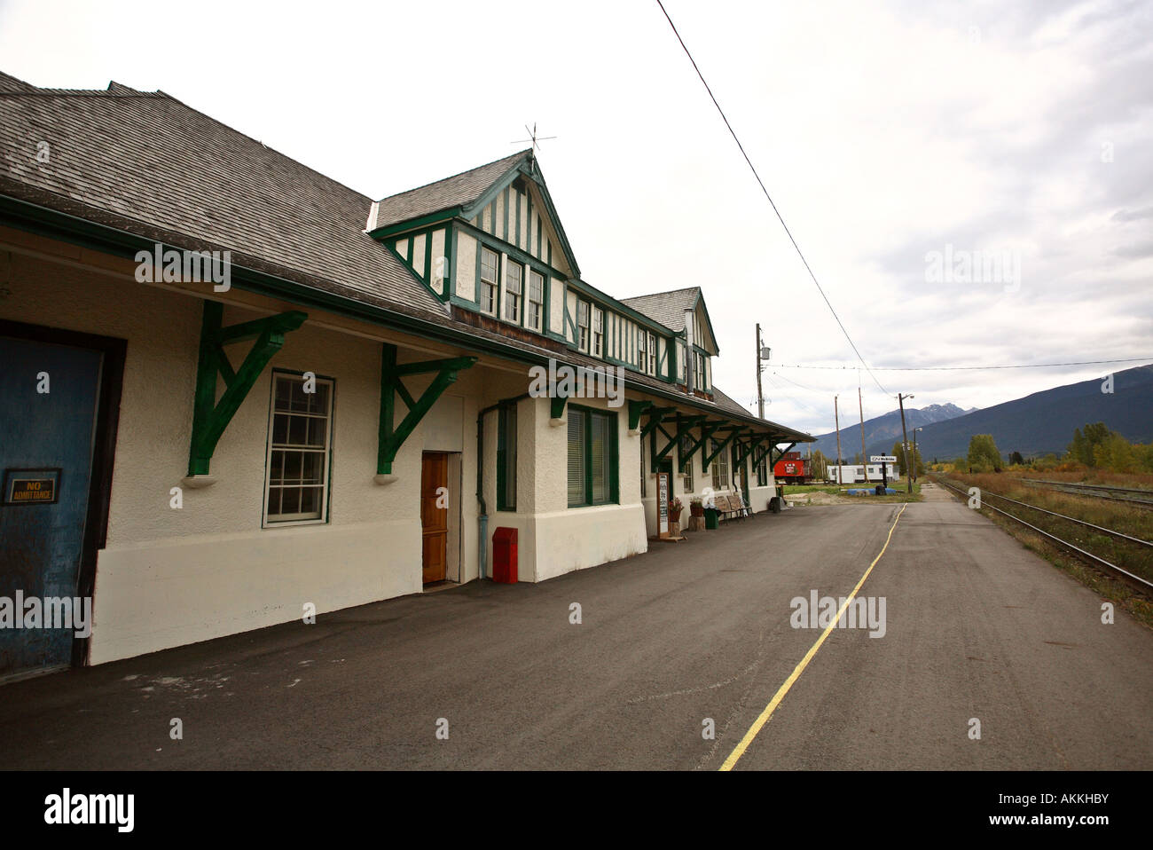 McBride train station in beautiful British Columbia Stock Photo Alamy