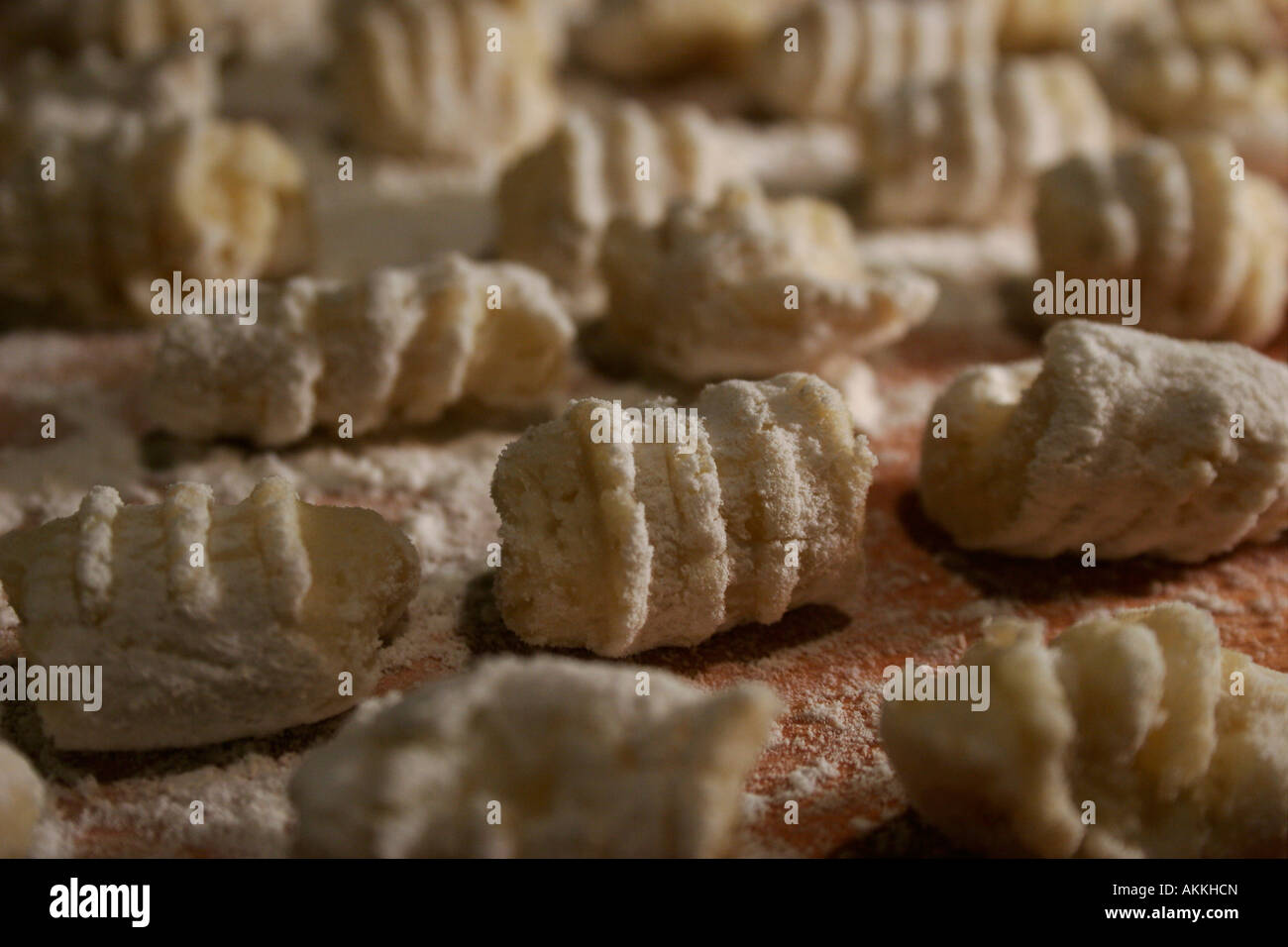 Gnocchi handmade at home with potatoes and flour Stock Photo Alamy