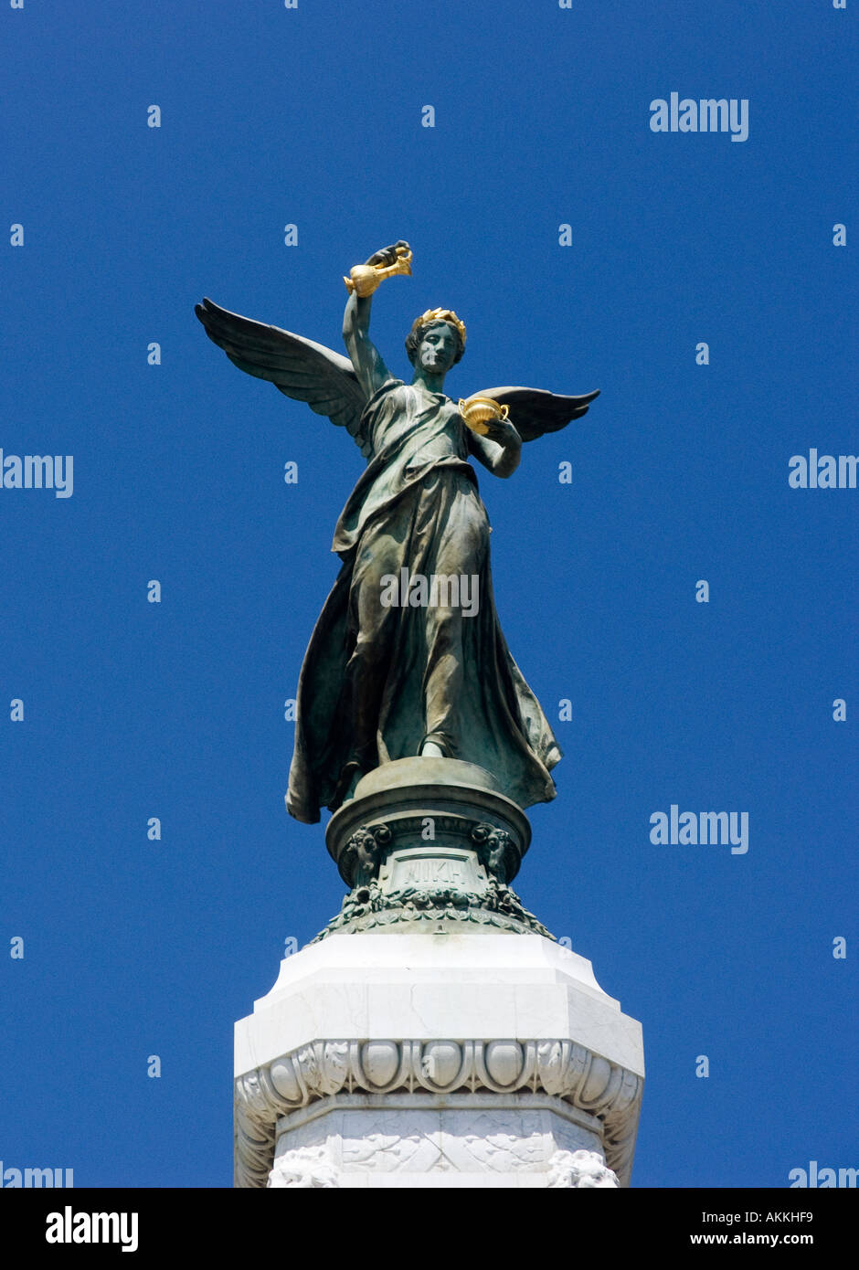Monument to Nike goddess of victory in the Jardin Albert 1 - mythical founder of the city on Nice, Cote dAzur, Riviera Stock Photo - Alamy