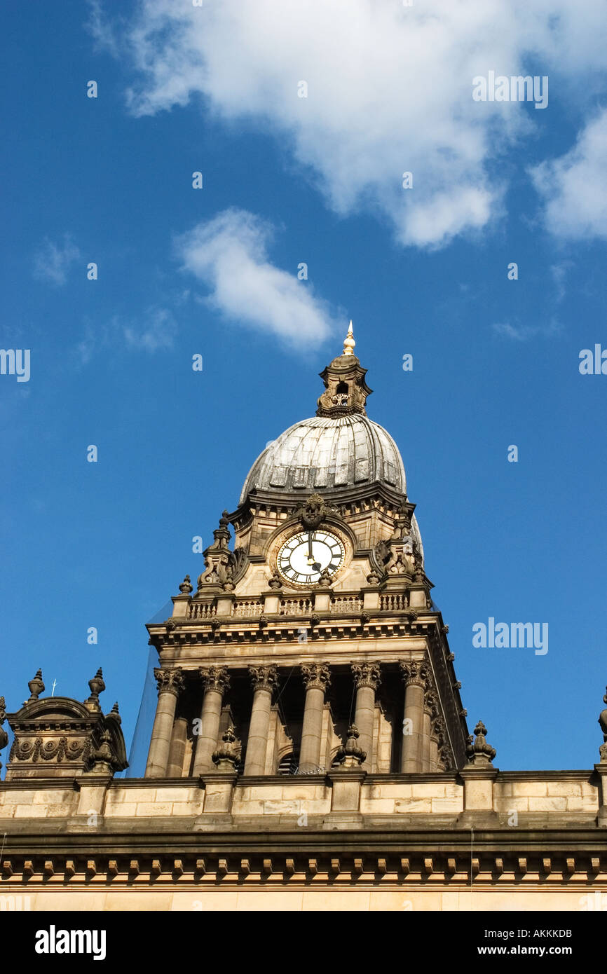 Tower and Clock at Leeds Town Hall built by C Brodrick West Yorkshire England Stock Photo Alamy
