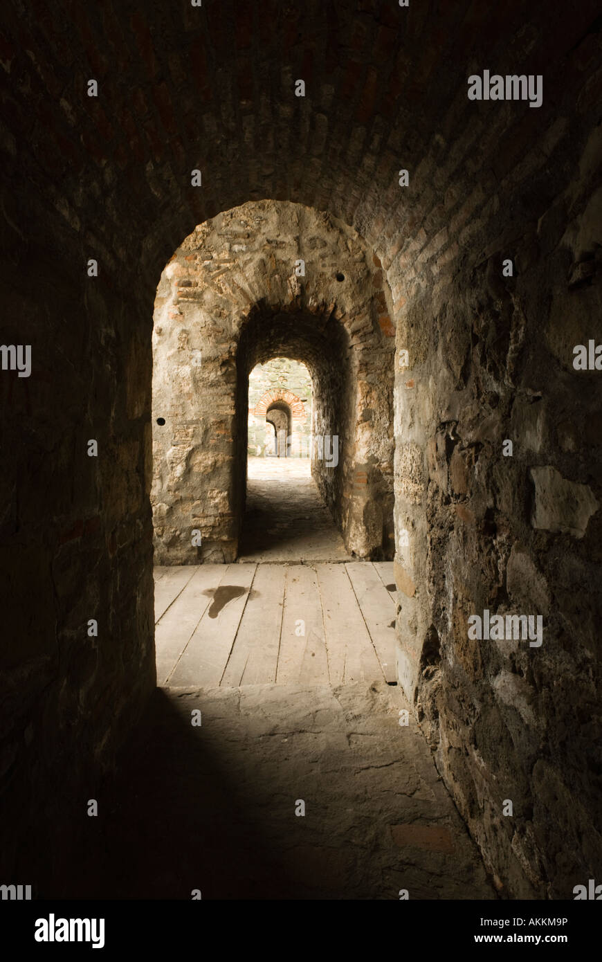 Archway in Smederevo fortress, Serbia Stock Photo