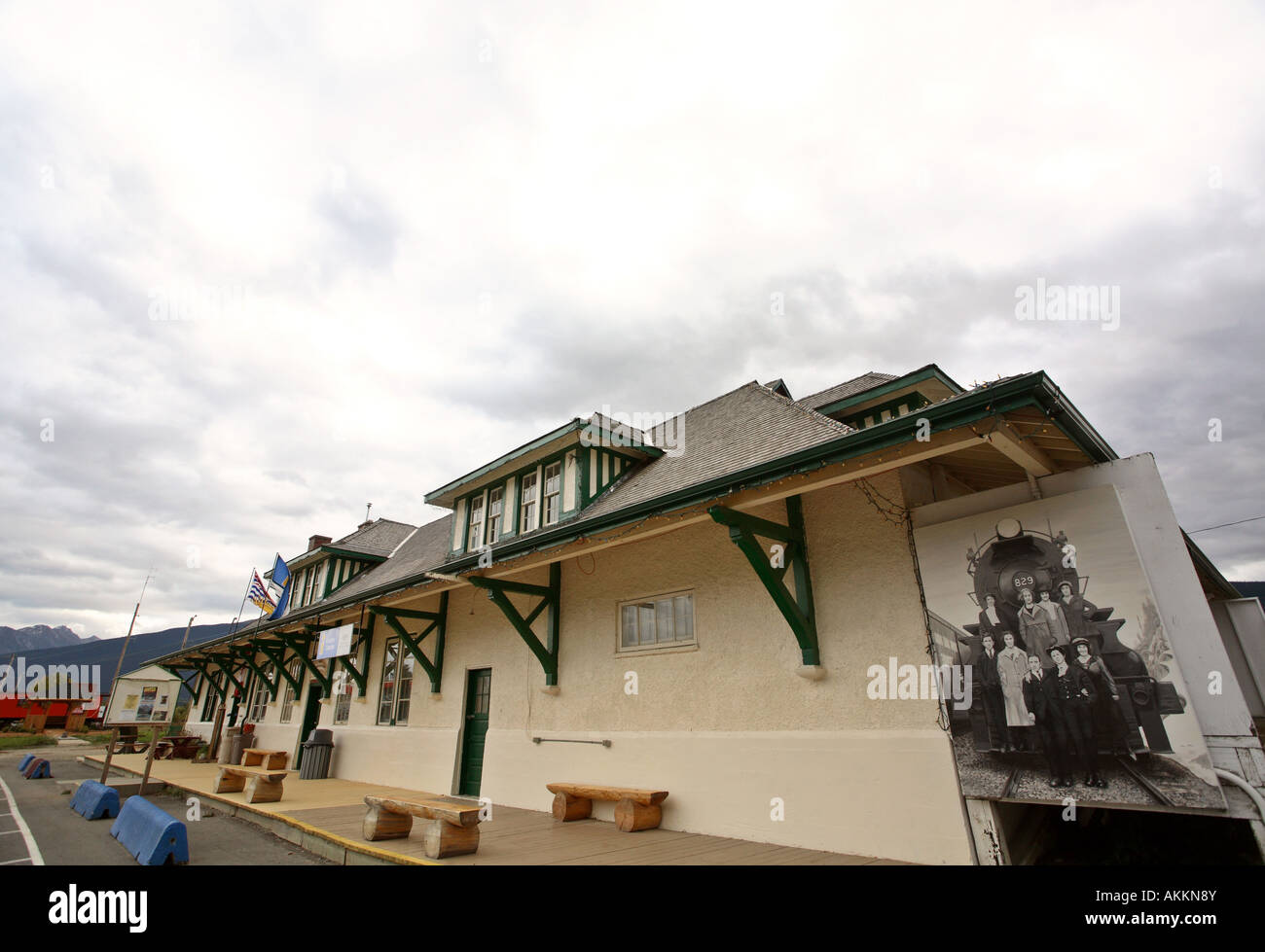 McBride train station in beautiful British Columbia Stock Photo Alamy