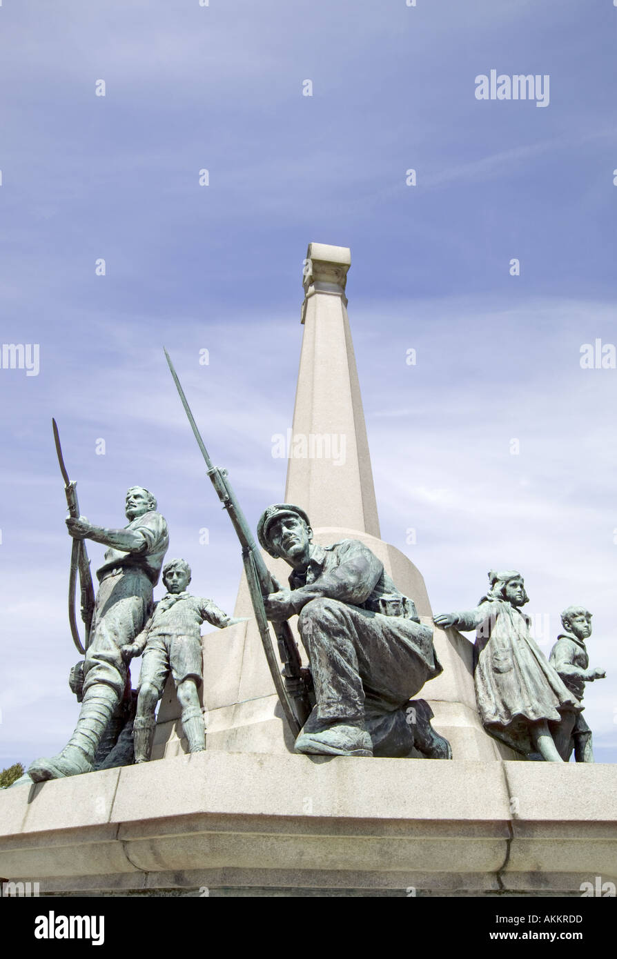 Statues of Soldiers on Centrepiece War Memorial,Port Sunlight,Wirral