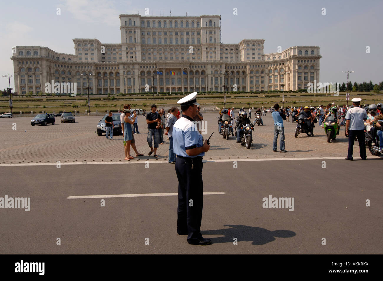 Palace of Parliament Bucharest Rumania Stock Photo
