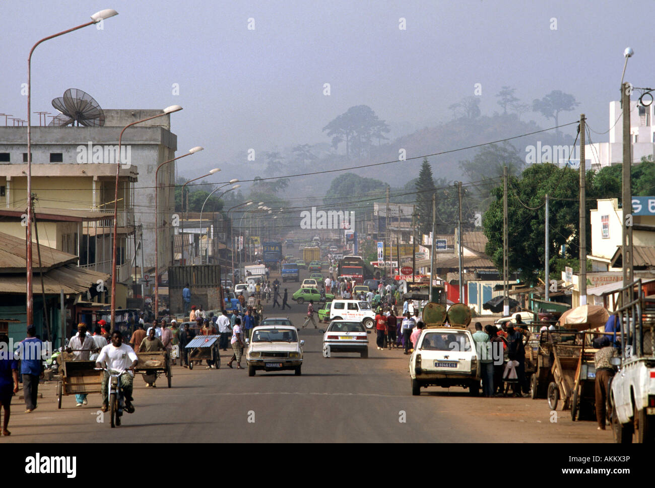 The main street in Man Cote d'Ivoire Stock Photo Alamy