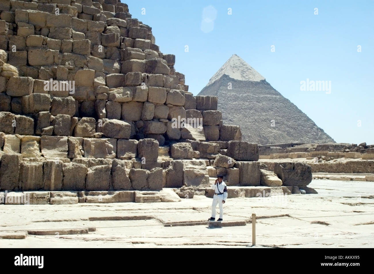 Pyramids at Ghiza Cairo Egypt Stock Photo