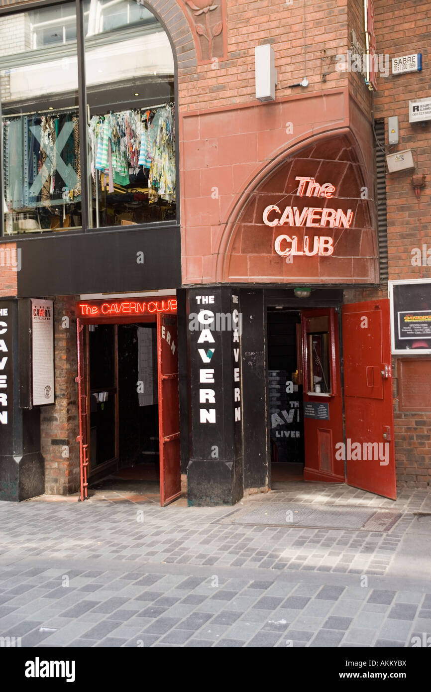 The cavern Club in Matthew Street where the Beatles used to play, Liverpool Stock Photo