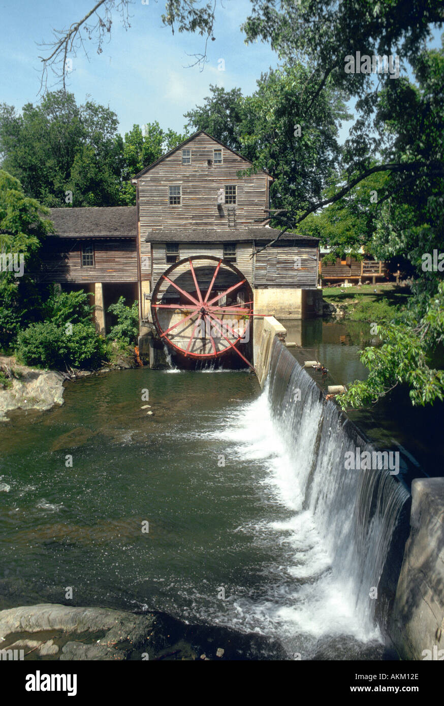 The Old MIll at Pigeon Tennesse near Dollywood USA Stock Photo