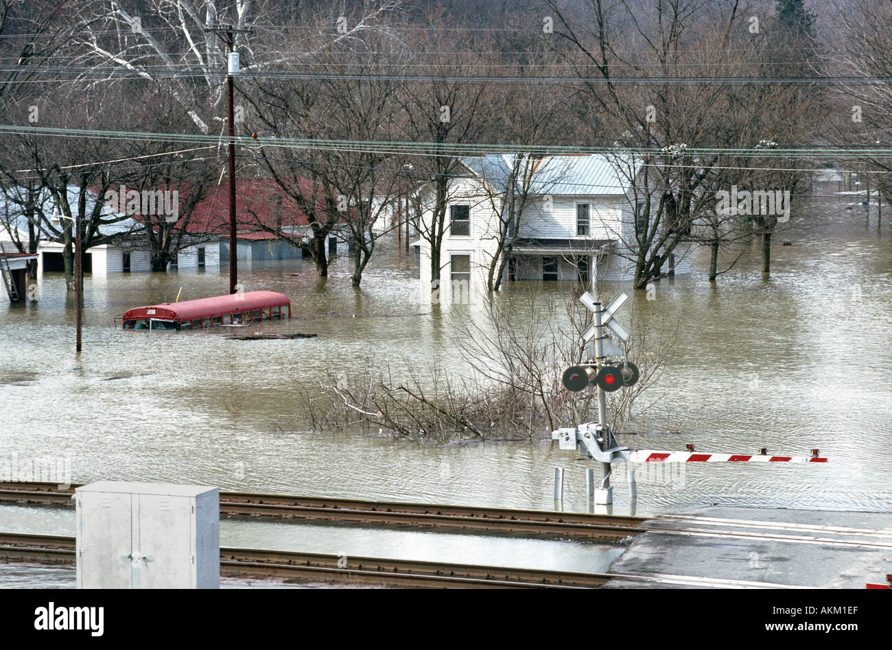 Water flooding takes a terrible toll in Lebanon Kentucky Stock Photo