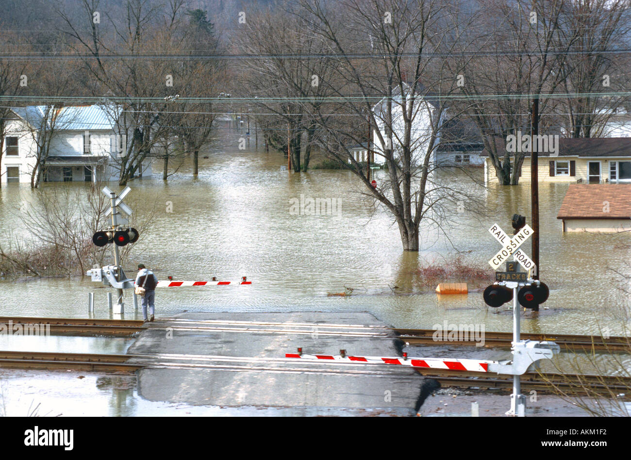 Water flooding takes a terrible toll in Lebanon Kentucky Stock Photo