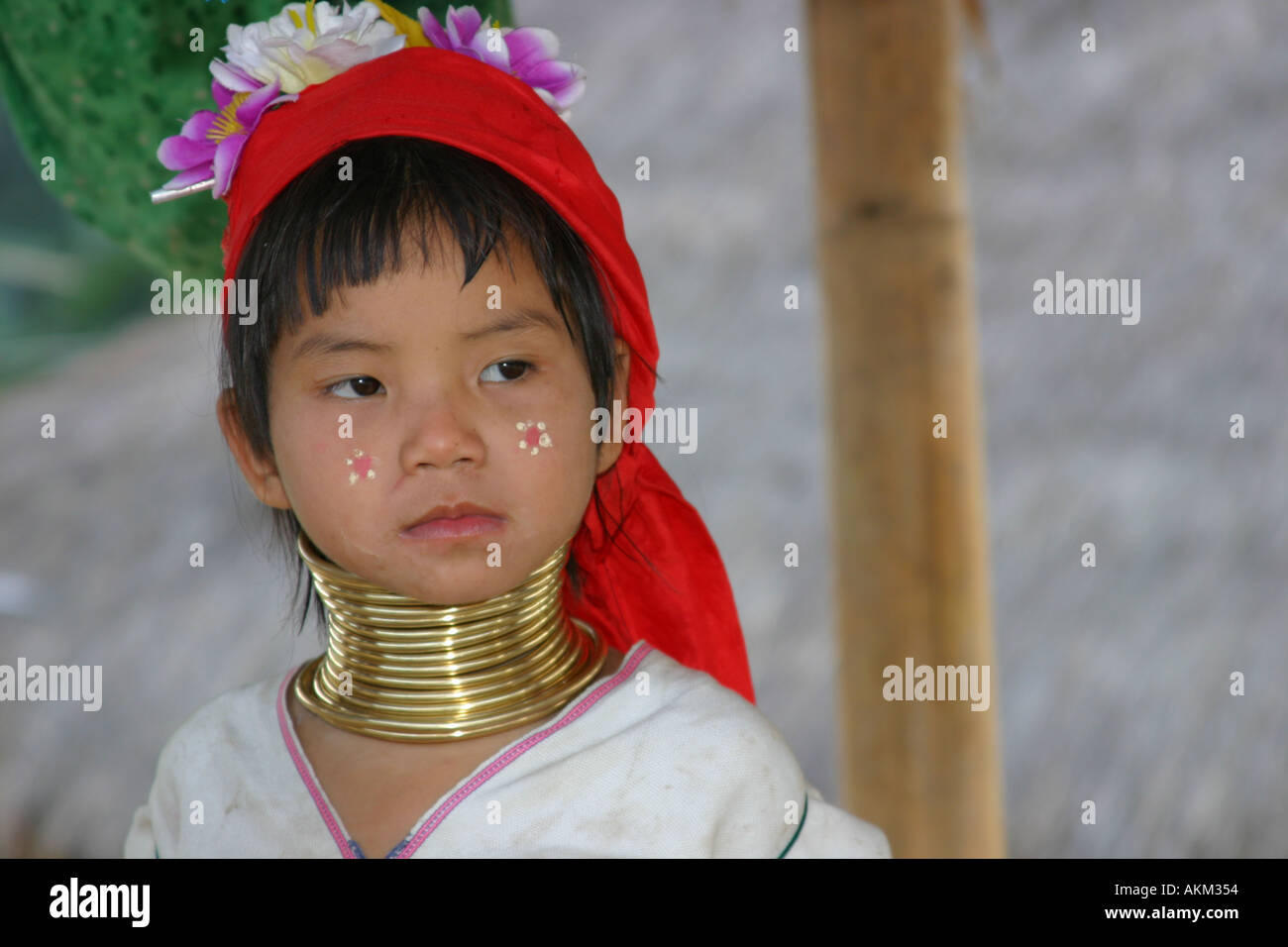 Little inquisitive girl of the Black Karen a k a longneck Karen in the