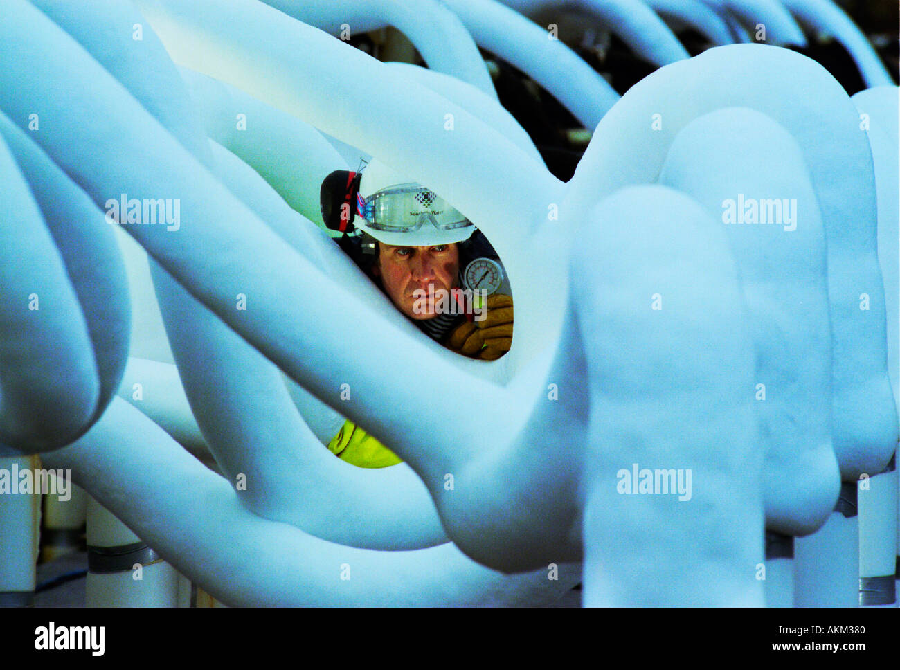 Frozen pipes Stock Photo
