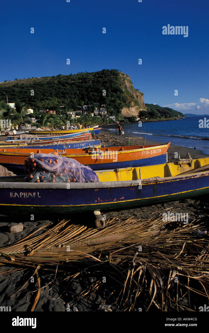 Fish Martinque Colorful boat martinique hi-res stock photography and images - Alamy