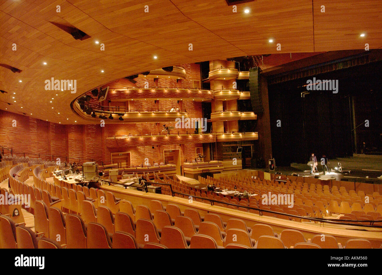 Inside the main auditorium The Donald Gordon Theatre in Wales Stock