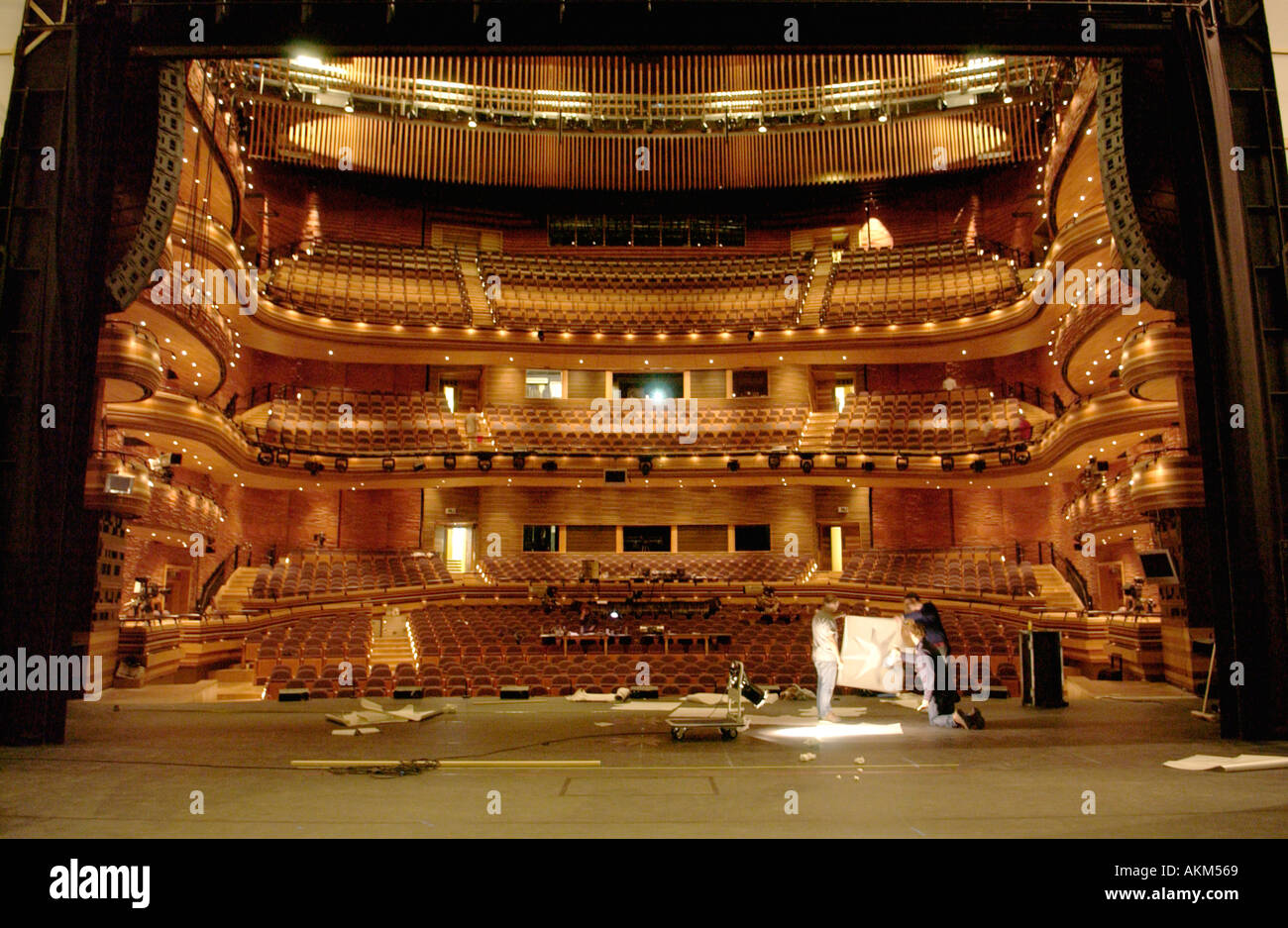 Inside the main auditorium The Donald Gordon Theatre in Wales Stock