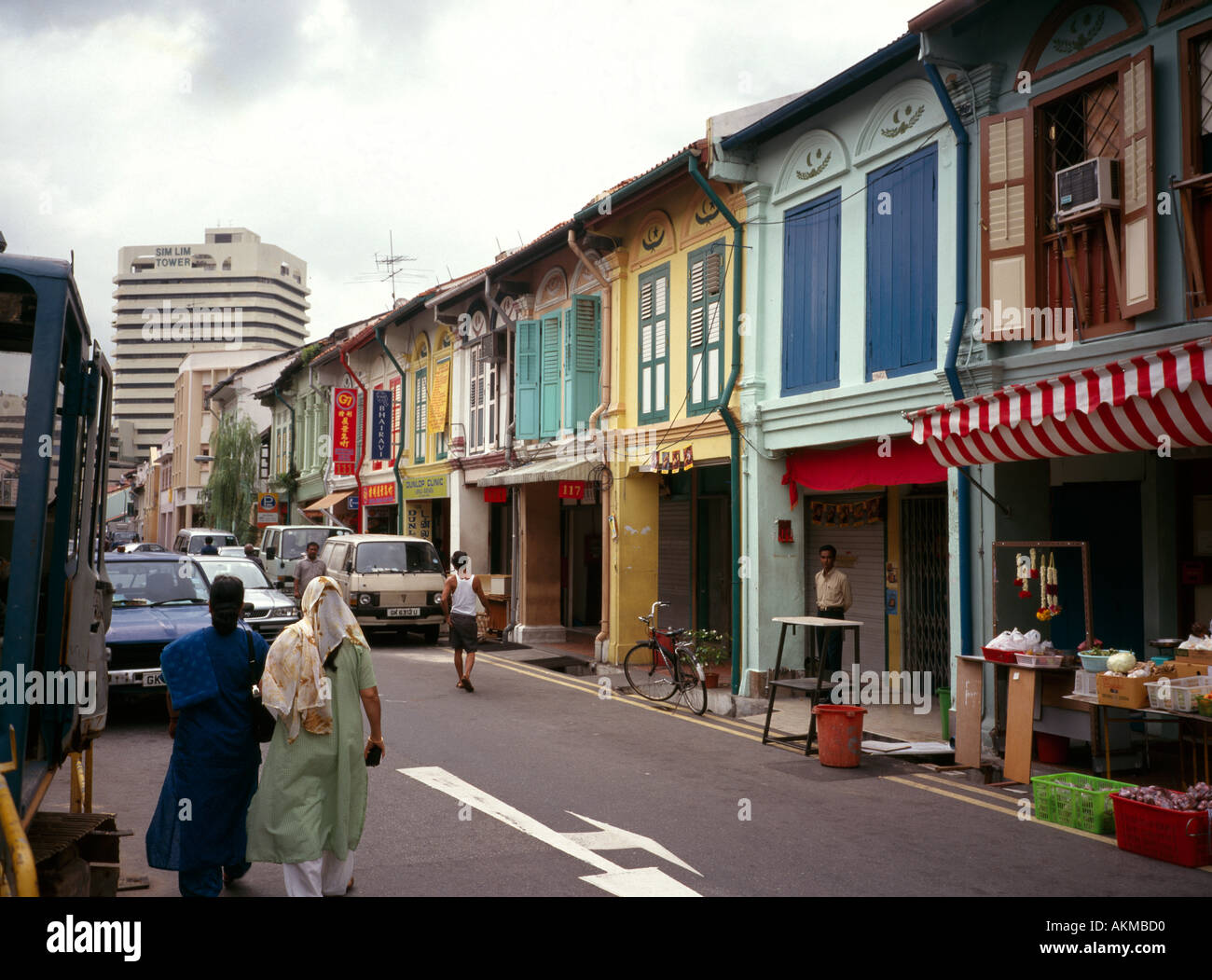 Singapore Chinatown Telok Ayer Street Stock Photo - Alamy