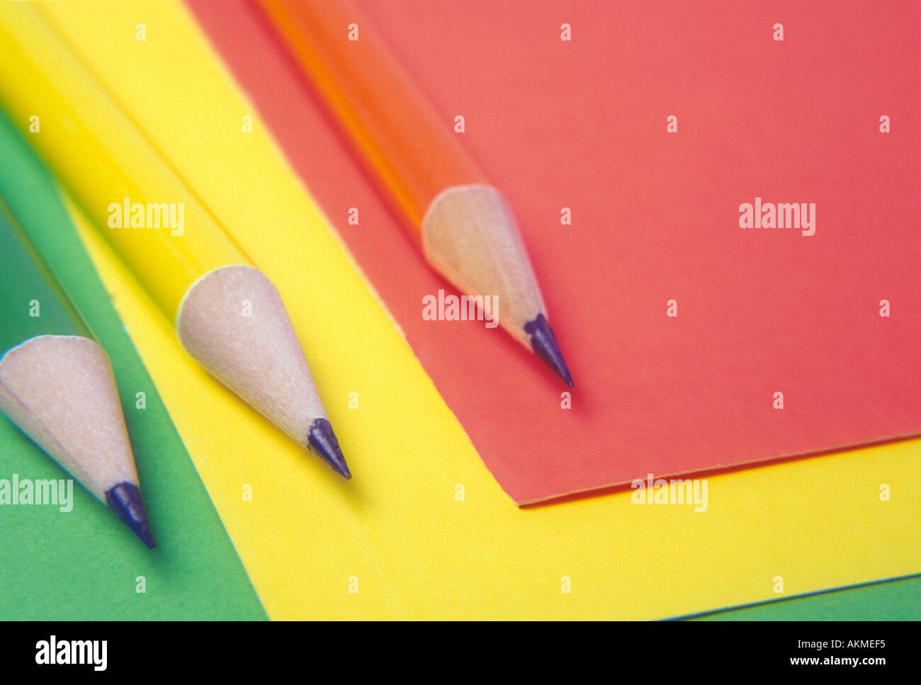 Colorful Pencils and Paper Stock Photo Alamy