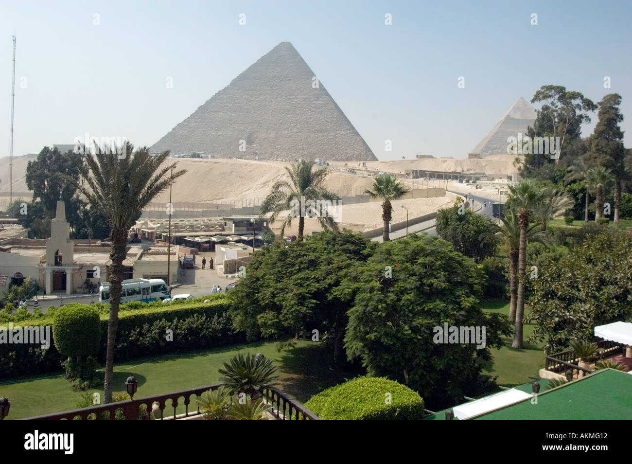 Pyramids at Ghiza Cairo Egypt Stock Photo