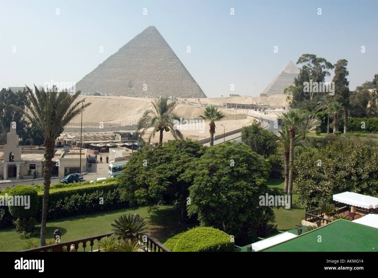 Pyramids at Ghiza Cairo Egypt Stock Photo