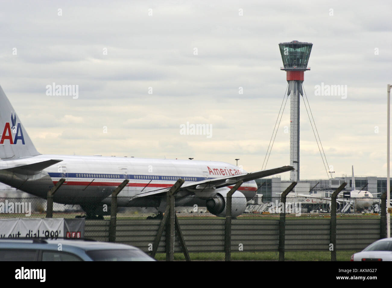 New Terminal 5 air traffic control tower at Heathrow Airport London UK Stock Photo