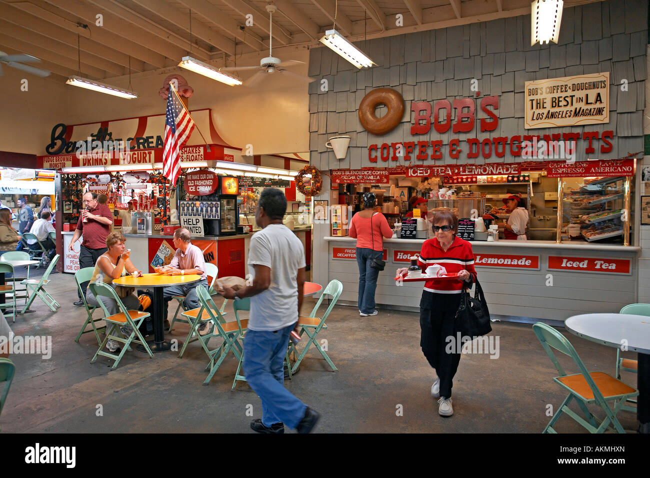 United States, California, Los Angeles, Beverly Hills, Original Farmers Market, grocery stalls and boutiques Stock Photo
