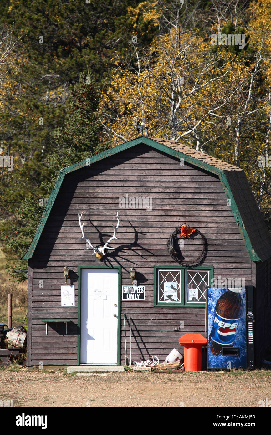 Barn like store in rural Saskatchewan Stock Photo Alamy