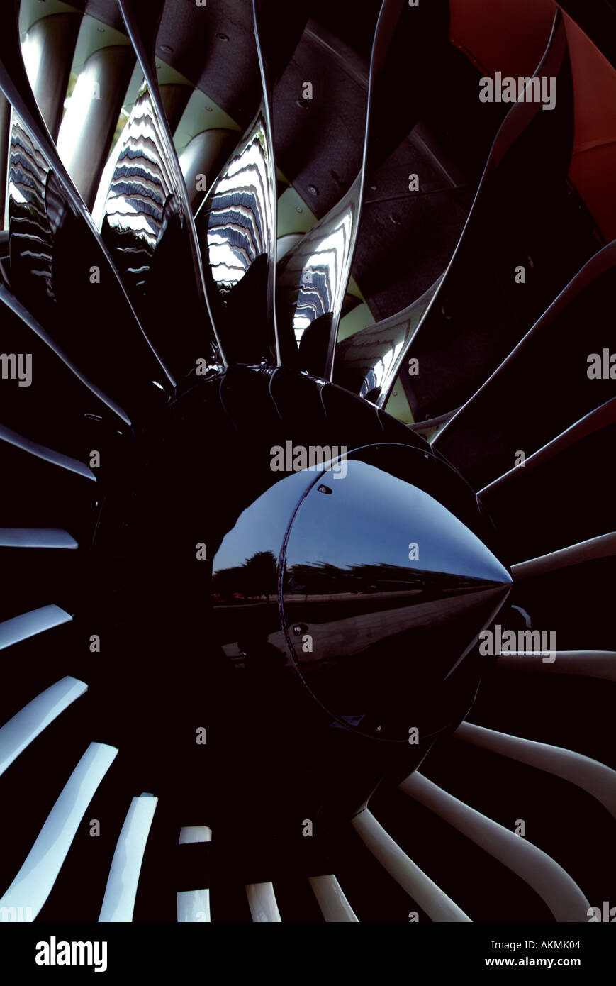 777 Jet Engine Intake Close up 2 Stock Photo