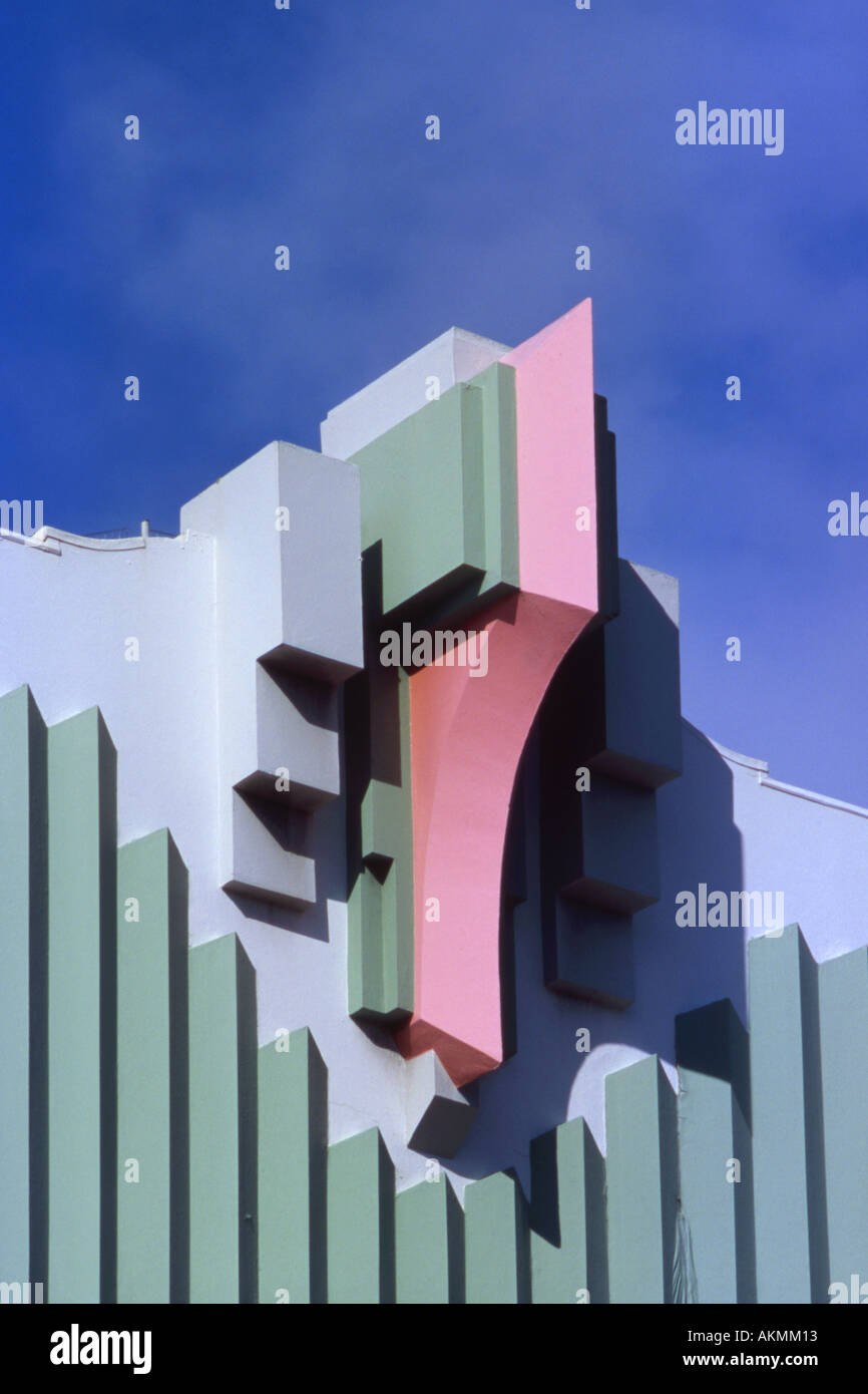 Art Deco Architectural Detail on The Masonic Hotel Napier North Island