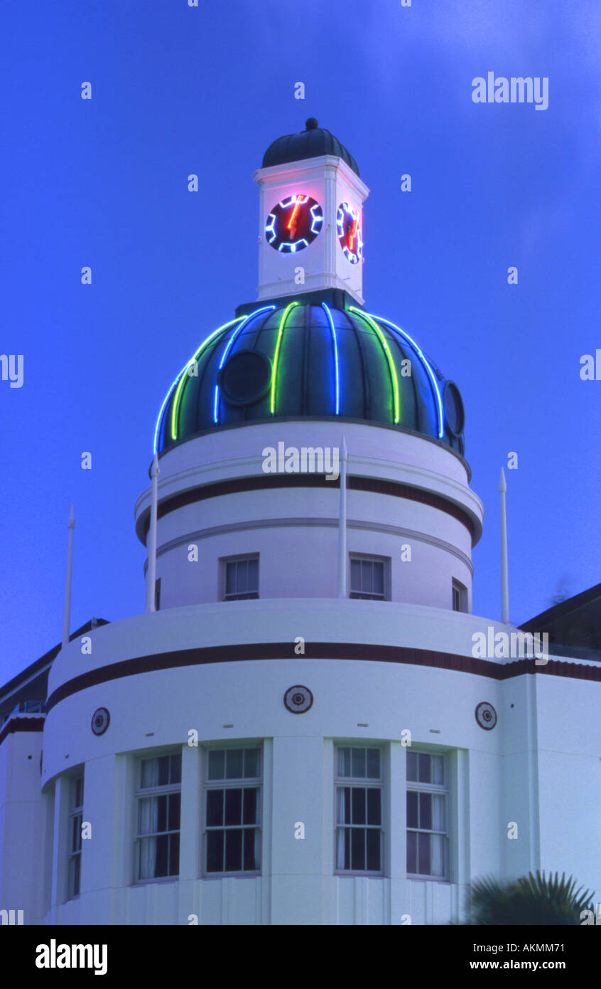 Art Deco Clock and Dome on A B Building Napier North Island New Zealand